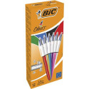 BIC 4 Colours Shine Nero, Blu, Verde, Rosso Penna a sfera retrattile a clip Medio 12 pz