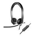 Logitech H650e Auricolare Cablato A Padiglione Ufficio USB tipo A Nero, Argento