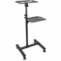 StarTech.com Supporto per proiettore e laptop mobile - Carrello portatile per proiettore resistente (2 ripiani, reggono 10kg ciascuno) - Supporto videoproiettore regolabile in altezza con ruote bloccabili