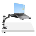 StarTech.com Supporto per PC portatile o monitor singolo da 34" articolato a movimento completo - Staffa per ripiano per laptop con montaggio VESA - Braccio ergonomico regolabile per notebook - Morsetto da scrivania