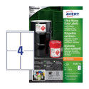 Avery B3483-50 etichetta autoadesiva Rettangolo Permanente Bianco 200 pz