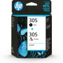 HP 305 2-Pack Tri-color/Black Original Ink Cartridge cartuccia d'inchiostro 2 pz Originale Resa standard Nero, Ciano, Magenta, Giallo