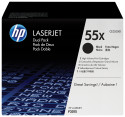 HP Confezione da 2 cartucce originali di Toner nero ad alta capacità LaserJet 55X