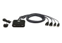 ATEN Switch KVM cablato HDMI FHD USB a 2 porte