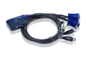 ATEN Switch KVM USB VGA/Audio cablato 2-porte (0,9 m)