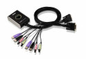 ATEN Switch KVM cavo USB DVI/audio a 2 porte con selettore porta remota