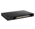 D-Link DGS-1520-28MP switch di rete Gestito L3 Gigabit Ethernet (10/100/1000) Supporto Power over Ethernet (PoE) 1U Nero