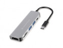 Conceptronic DONN02G replicatore di porte e docking station per laptop USB 3.2 Gen 1 (3.1 Gen 1) Type-C Alluminio