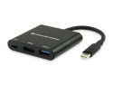 Conceptronic DONN01B replicatore di porte e docking station per laptop USB 3.2 Gen 1 (3.1 Gen 1) Type-C Nero