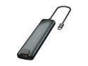 Conceptronic DONN06G replicatore di porte e docking station per laptop USB 3.2 Gen 1 (3.1 Gen 1) Type-C Nero, Argento