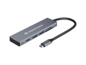 Conceptronic DONN23G replicatore di porte e docking station per laptop Cablato USB 3.2 Gen 1 (3.1 Gen 1) Type-C Grigio