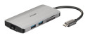 D-Link DUB-M810 replicatore di porte e docking station per laptop Cablato USB 3.2 Gen 1 (3.1 Gen 1) Type-C Argento