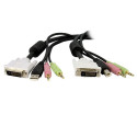 StarTech.com Cavo KVM switch DVI-D Dual Link USB 4 in 1 con audio e microfono 3,5 m