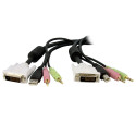 StarTech.com Cavo switch KVM DVI-D Dual Link USB 4 in 1 con audio e microfono 1,8 m