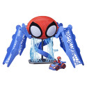 Marvel Spidey e i Suoi Fantastici Amici - Webquarters, playset con luci e suoni, include un personaggio e un veicolo, per bambini dai 3 anni in su.