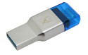 Kingston Technology MobileLite Duo 3C lettore di schede USB 3.2 Gen 1 (3.1 Gen 1) Type-A/Type-C Blu, Argento