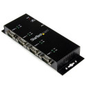 StarTech.com Hub adattatore seriale USB a DB9 RS232 4 porte - Guide DIN industriali e montabile a parete