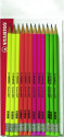 STABILO Matita in grafite - swano fluo - Pack da 12 - Colori assortiti