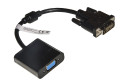 Link Accessori LKADAT121 cavo e adattatore video 0,2 m VGA (D-Sub) DVI-D Nero