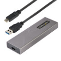 StarTech.com Box SSD M2 NVME - Adattatore USB-C 10Gbps a M.2 NVMe/SATA - Case Esterno USB-C (3.0/3.1) in Alluminio per SSD M2 PCIe/SATA - Cavi USB-C/A inclusi - Compatibile con 2230/2242/2260/2280 - Thunderbolt 3