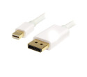 StarTech.com Cavo Video da Mini DisplayPort a DisplayPort 1.2 da 1m - Cavo Adattatore 4K x 2K UHD Mini DisplayPort a DisplayPort - Cavo per Monitor Mini DP/DP - Cavo Convertitore mDP/DP Bianco