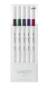 Uni-Ball Emott No.3 evidenziatore 5 pz Marrone, Verde, Grigio, Viola