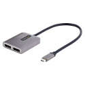 StarTech.com Adattatore USB-C a DisplayPort a 2 Porte - Hub MST Doppia Porta DP 1.4 Alt Mode e DSC fino a 5K 60Hz - Splitter USB Tipo-C Multi-Monitor DisplayPort per Laptop - HDR - Cavo da 30 cm - Solo Windows