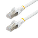 StarTech.com Cavo Ethernet CAT 6a - 10m - Bianco - Cavo di rete LAN Low Smoke Zero Halogen (LSZH) - 10GbE 500MHz 100W PoE++ - Filo/Cavo patch schermato S/FTP con spinotto RJ45 antigroviglio e rilievi di trazione