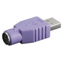 Nilox NX080500104 adattatore per inversione del genere dei cavi USB 2.0 PS/2 Viola