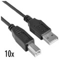 Nilox NX090301134 cavo USB 1,8 m USB 2.0 USB A USB B Nero