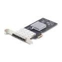 StarTech.com Scheda di Rete SFP GbE a 4 Porte, PCIe 2.1 x1, Intel I210-IS, Controller 1GbE, 1000BASE rame/fibra ottica, NIC Gigabit Ethernet a quattro porte, backplane desktop/server - Windows e Linux