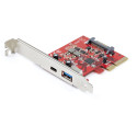 StarTech.com Scheda PCI Express USB-C USB-A a 2 porte - Adattatore scheda controller host USB 3.2 Gen 2 PCI Express Tipo C/A 10 Gpbs - Scheda di espansione PCIe -Hub USB interno - Windows, macOS, Linux