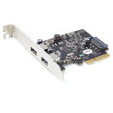 StarTech.com Scheda PCIe USB 3.1 a 2 porte - Scheda di espansione PCI Express USB 3.2 Gen 2 Type-A 10Gbps - Adattatore da PCI express a USB - Profilo completo/basso - Windows e Linux