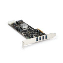 StarTech.com Adattatore scheda SuperSpeed USB 3.0 con 4 porte PCI Express (PCIe) con 4 canali da 5 Gbps dedicati - UASP - Alimentazione SATA/LP4