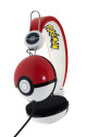 OTL Technologies Pokémon Pokeball Cuffie Cablato A Padiglione MUSICA Nero, Rosso, Bianco