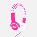 OTL Technologies Pokémon Pokéball Pink Kids Cuffie Cablato A Padiglione Giocare Rosa, Bianco