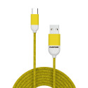 Celly PT-TC001-5Y cavo USB 1,5 m USB 2.0 USB A USB C Giallo