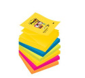 Post-It R330-6SSRIO-EU pouch autoadesiva Quadrato Blu, Rosa, Giallo Autoadesivo