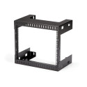 StarTech.com 8U 19" Rack di rete per montaggio a parete a 2 staffe - Rack open frame a muro profondo 30cm. Rack per dati/AV/IT/apparecchiature informatiche/patch panel con dadi e viti a gabbia, capacità 61 Kg