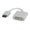 ROLINE DisplayPort-DVI Adapter 0,15 m Bianco