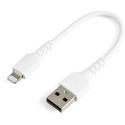 StarTech.com Cavo da USB-A a Lightning da 15cm bianco - Robusto e resistente cavo di alimentazione/sincronizzazione in fibra aramidica da USB tipo A da Lightning - Certificato Apple Mfi per iPad/iPhone 12