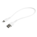 StarTech.com Cavo da USB-A a Lightning da 30cm bianco - Robusto e resistente cavo di alimentazione/sincronizzazione in fibra aramidica da USB tipo A da Lightning - Certificato Apple Mfi per iPad/iPhone 12