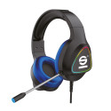 Sparco SPHEADPHONEPRO cuffia e auricolare Cablato A Padiglione Giocare USB tipo A Nero, Blu