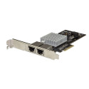 StarTech.com Scheda di Rete Ethernet PCIe a 2 porte 10GB - Adattatore di rete PCI Express 10GBASE-T/NBASE-T con chip Intel-X550AT - Scheda LAN NIC 5 velocità 10/5/2.5/1GbE Multi Gigabit