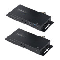 StarTech.com Kit Extender HDMI su fibra ottica LC, 4K 60Hz fino a 1km (Single Mode) o 300m (Multimode) - Estensore HDMI, HDR, HDCP, 3,5mm Audio/RS232/IR Extender, Kit trasmettitore e ricevitore