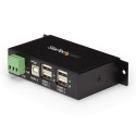 StarTech.com HUB USB 2.0 Industriale in metallo a 4 porte con protezione da sovracorrenti - montabile