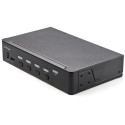 StarTech.com KVM Switch HDMI a 4 porte - Monitor singolo 4K 60Hz Ultra HD HDR - Switch KVM HDMI 2.0 per PC con 2 porte USB 3.0 Hub (5Gbps) e 4x USB 2.0 HID, Audio - Commutazione con tasti rapidi - Conforme allo standard TAA