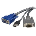 StarTech.com Cavo KVM ultra-sottile VGA USB 2 in 1 1,8 m