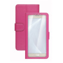 Celly Unica View custodia per cellulare 12,7 cm (5") Custodia a libro Rosa