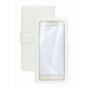 Celly Unica View custodia per cellulare 14 cm (5.5") Custodia a libro Bianco